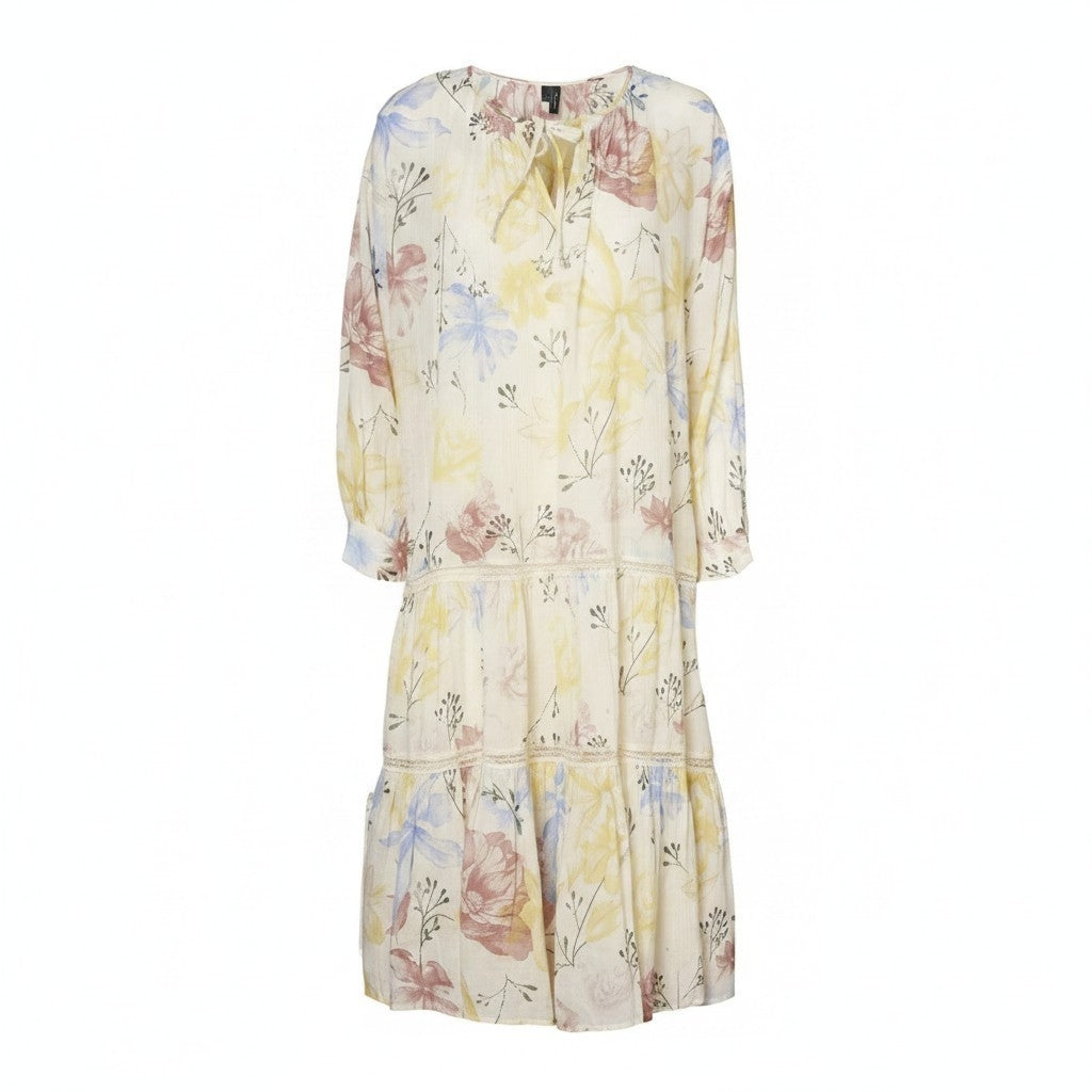 Vero Moda – VMSALLY L/S CALF DRESS EXP beige
