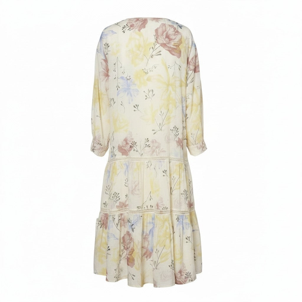 Vero Moda – VMSALLY L/S CALF DRESS EXP beige